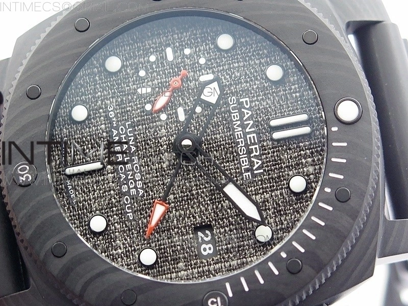 PAM1039 Carbotech VSF 1:1 Best Edition Dark Grey Sail Dial on Rubber Strap P.9010 Clone